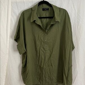 Lane Bryant Casual Olive Shirt